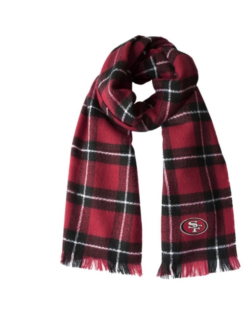 San Francisco 49ers Plaid Blanket Scarf